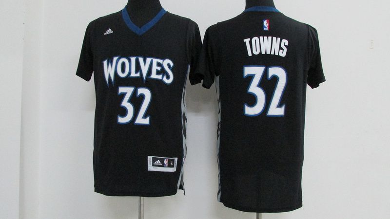 Men Minnesota Timberwolves #32 Towns Black NBA Jerseys->minnesota timberwolves->NBA Jersey